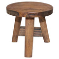 Reclaimed Wood Round Stool 7.9" x 9.1" H181198
