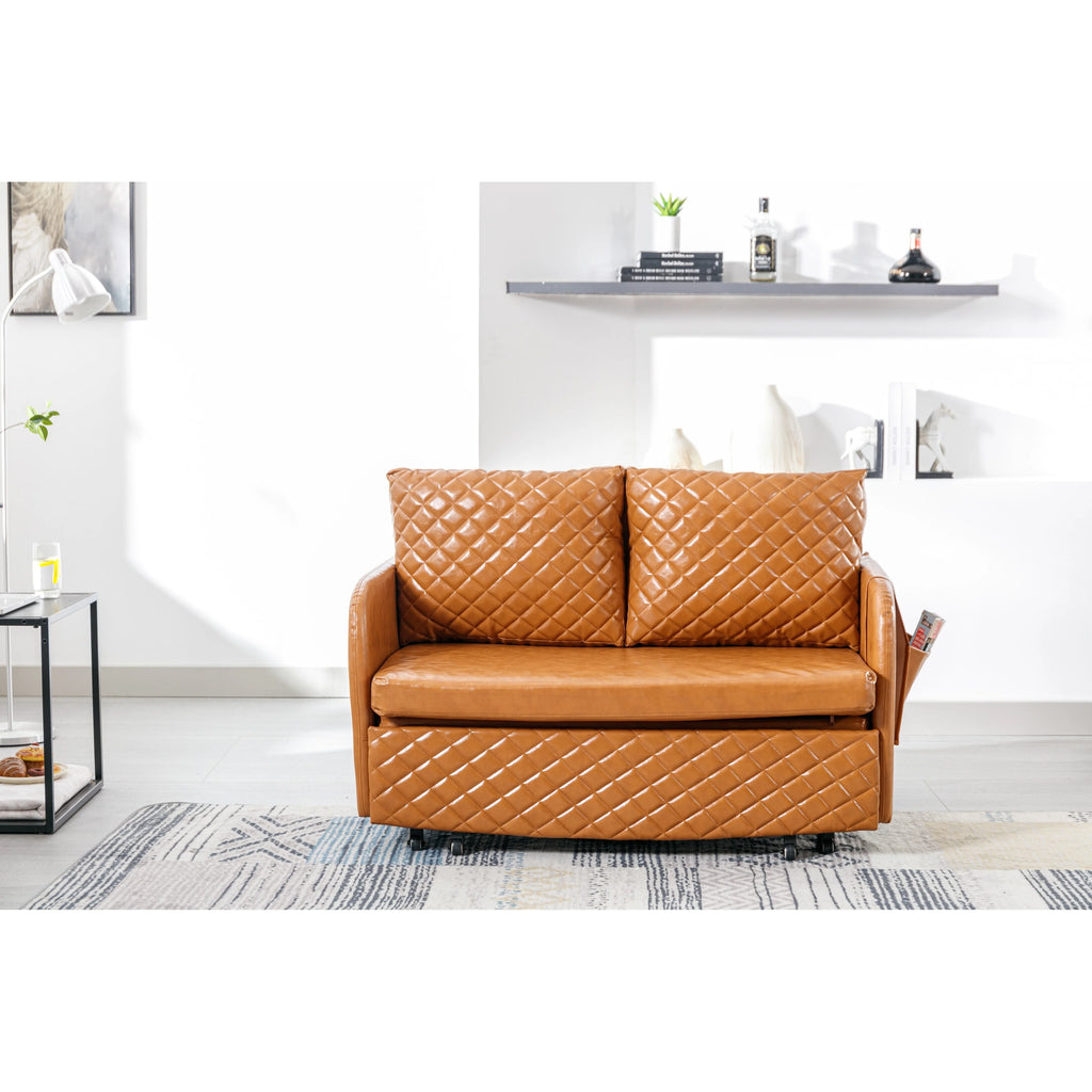 Convertible Sleeper Loveseat Sofa Bed with Headboard U648