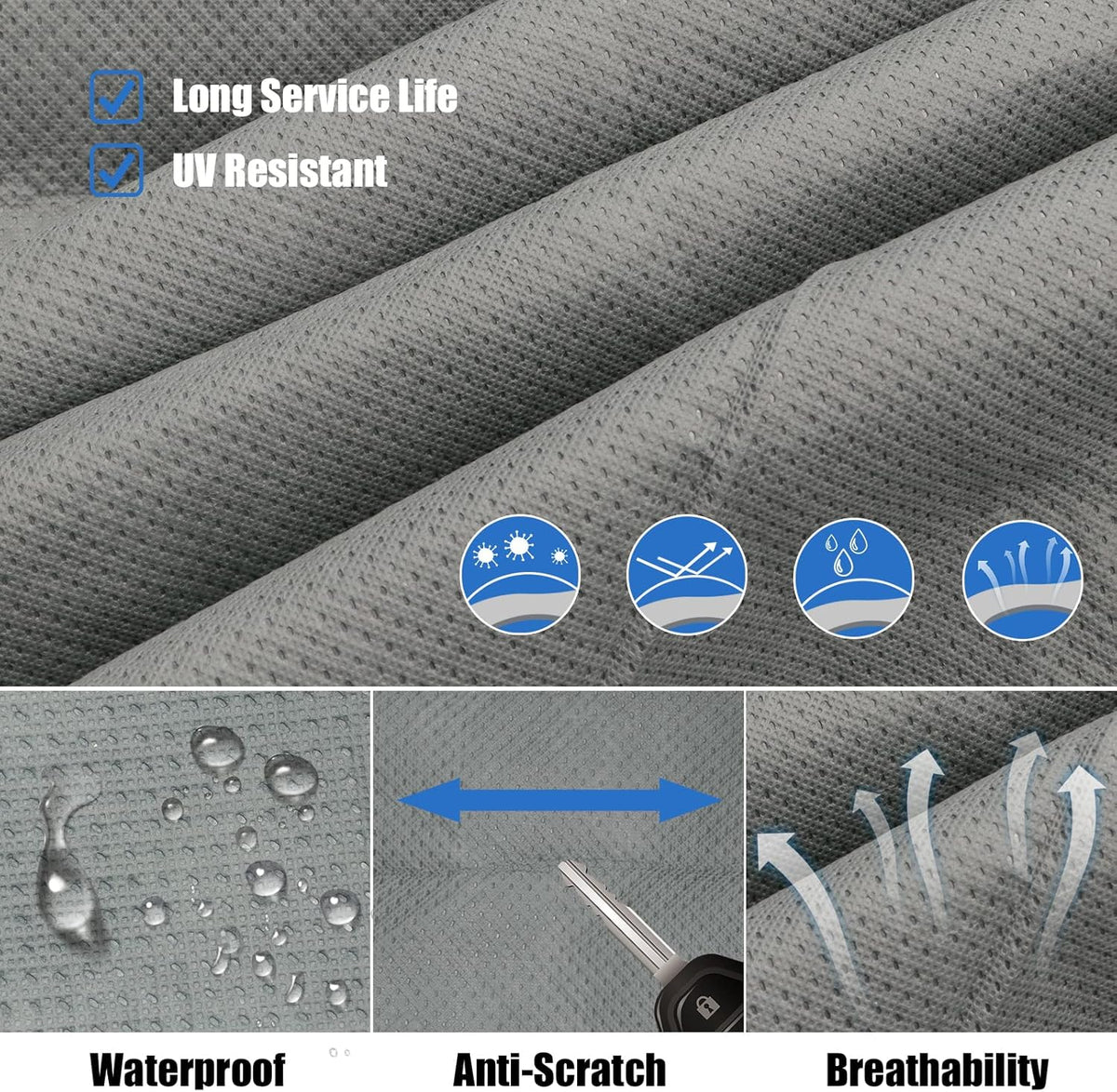 6 Layers Windproof UV Resistant RV Cover 27'1''-30' M7620