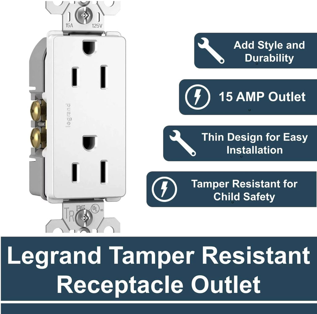 White 15-Amp 125-Volt Decorator Outlet 10-Pk W64041