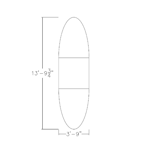 12 Person Modular Oval Conference Table with Metal Bases J21897
