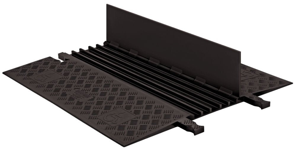 Polyurethane Heavy Duty 5 Channel Low Profile Cable Protector with ADA Compliant Ramp F23362