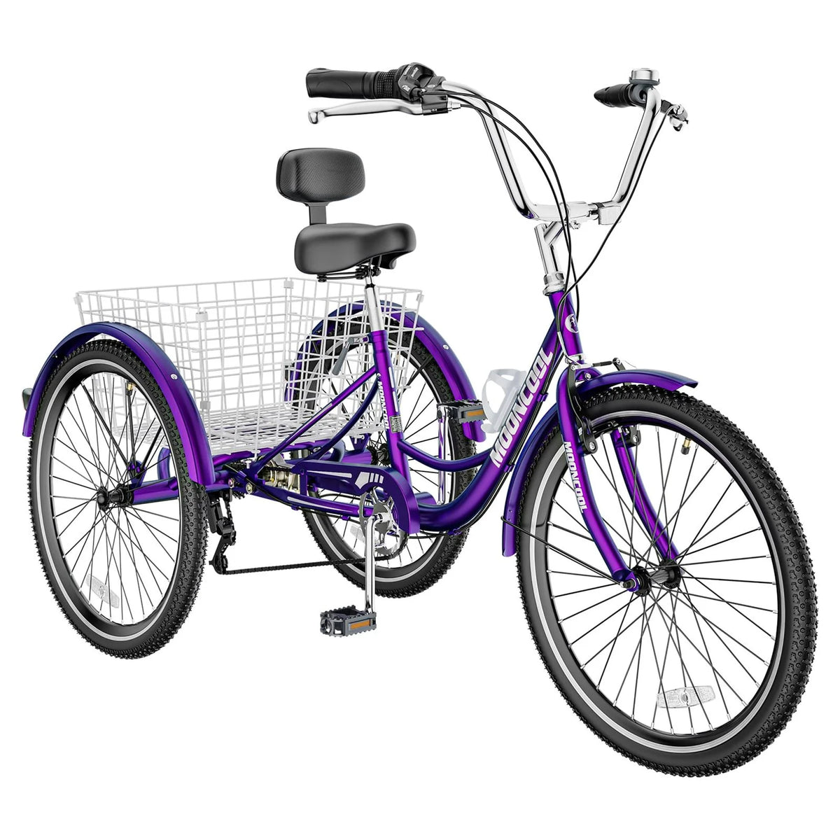 20'' 24 3 Wheel 7 Speed Adult Tricycles with Big Basket F562139