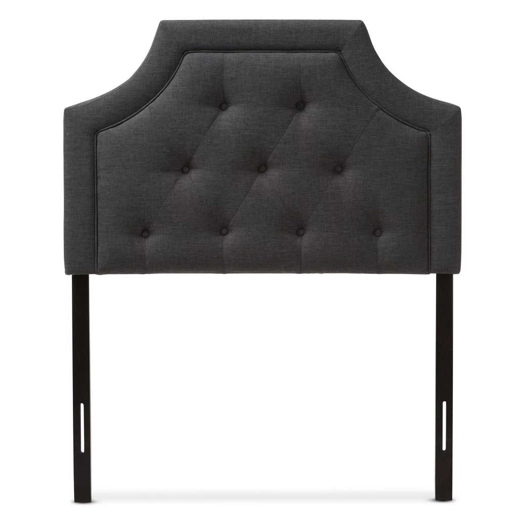 Dark Grey Fabric Twin Size Headboard P3358