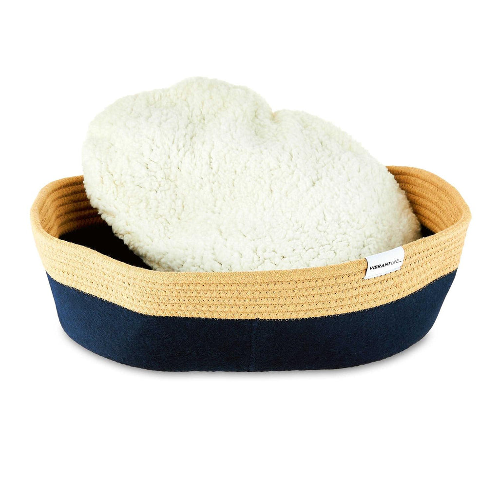 19 Oval Woven Felt Rope Cat Bed R1736