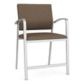 Brown and Silver Polyurethane & Steel Reception Hip Chair A192