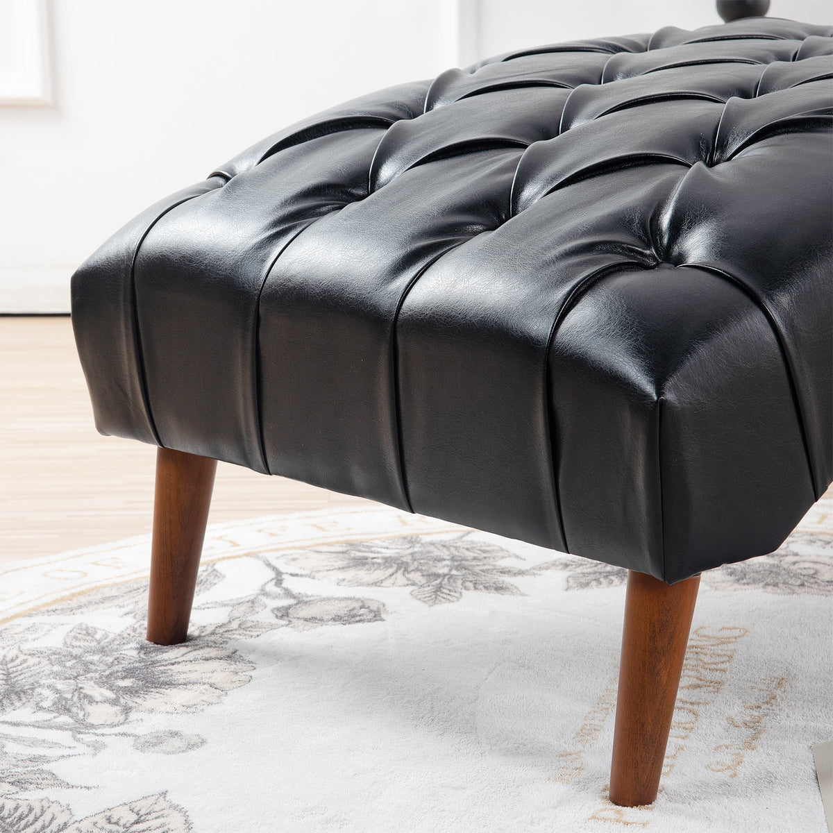 Faux Leather Button Tufted Chaise Lounge N361736