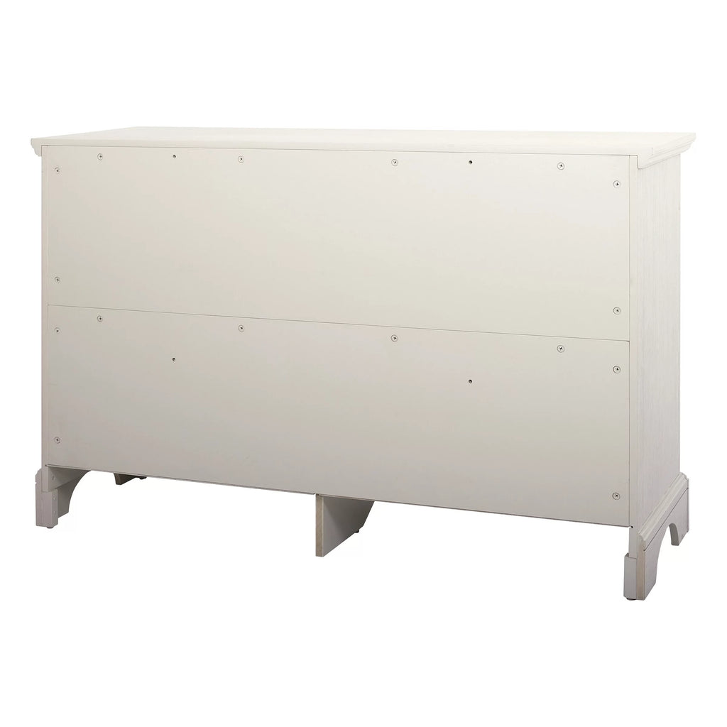 Rustic White 6 Drawer Engineered Wood Dresser K81303