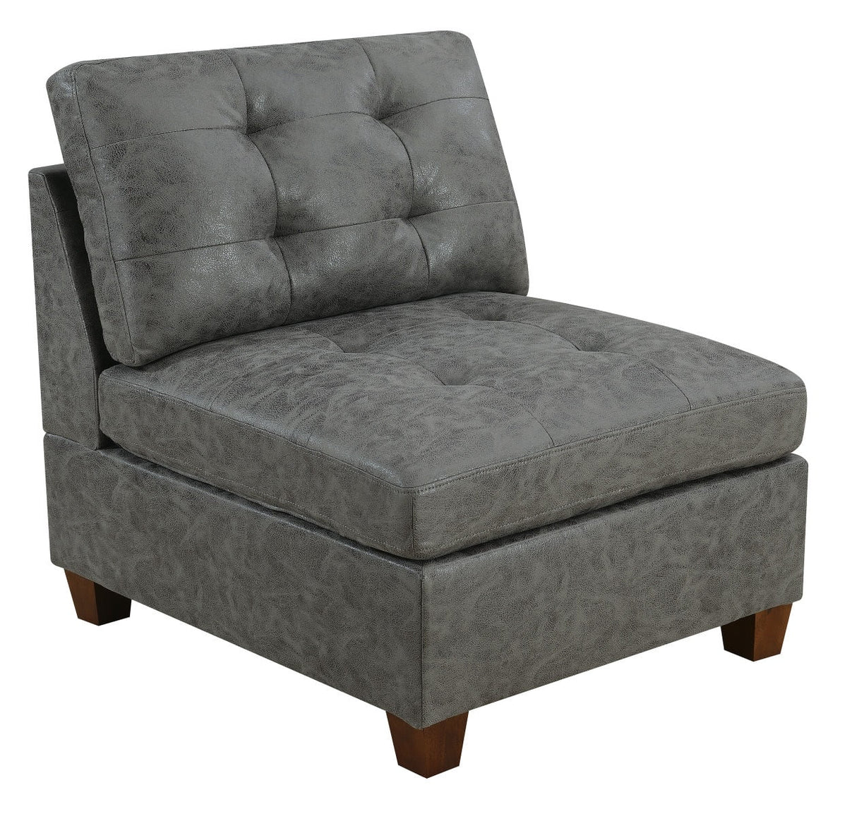Antique Grey 6Pc Leatherette Modular Sofa Set A1506