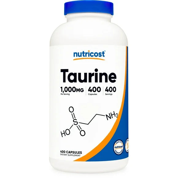 Taurine 1000mg 400 Capsules Non-GMO Gluten Free Supplement Z214