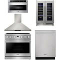 36 Gas Range, Range Hood, Dishwasher, Microwave and Wine Cooler M485