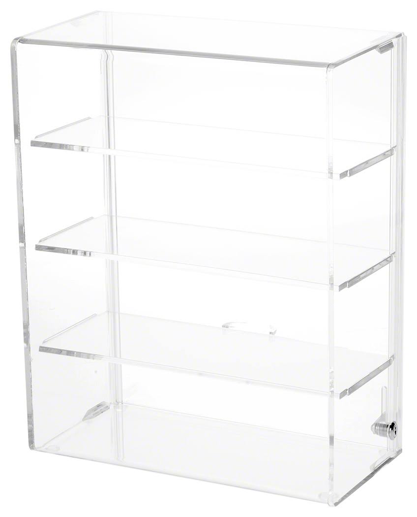 Clear Acrylic Locking Display Case, 3 Shelves R41548