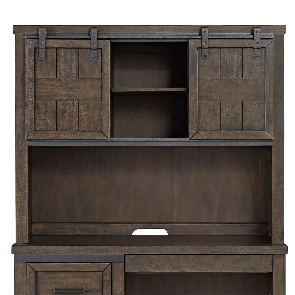 Dark Gray Double Barn Door Hutch D295980