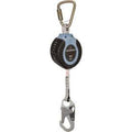 10' Compact Web Self-Retracting Lifeline with Steel Carabiner and Snap Hook D5613