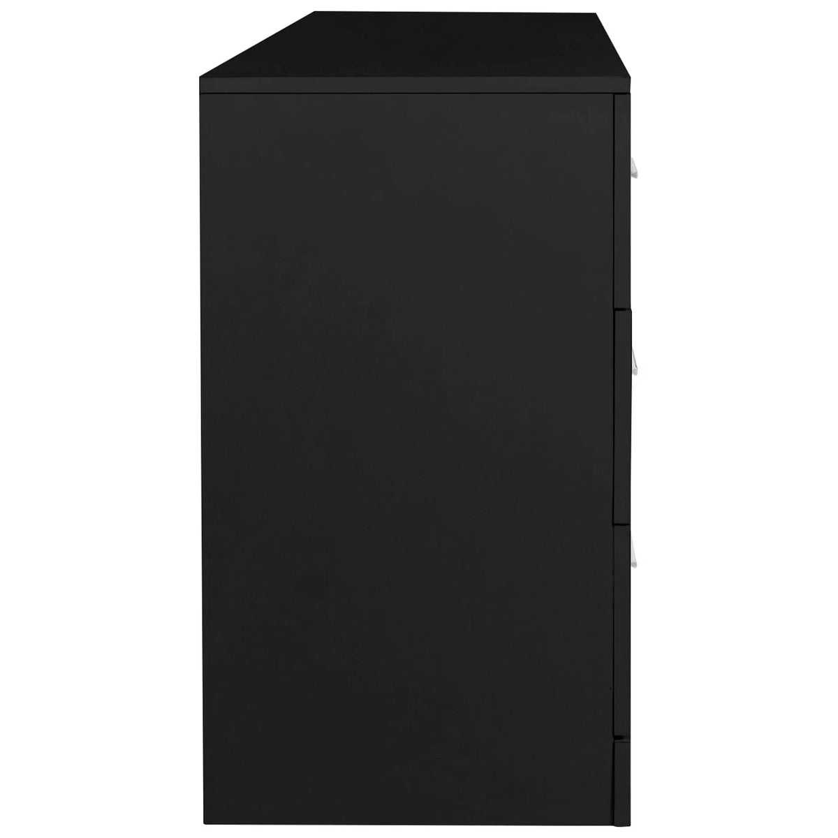 Black 6 Drawer Wood Dresser B90035