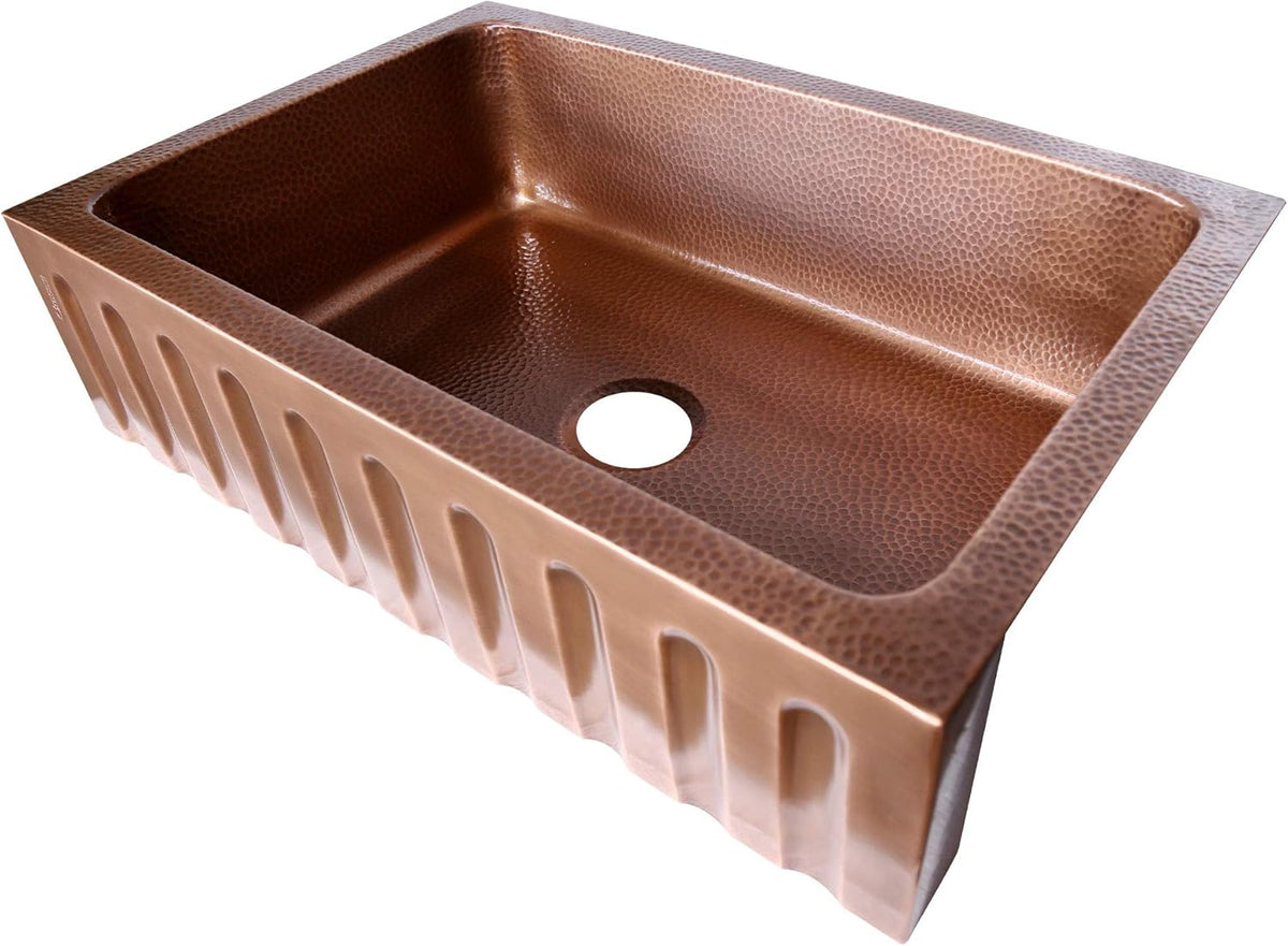 33 x 22 x 9 inch Single Bowl Copper Kitchen Sink Z6865