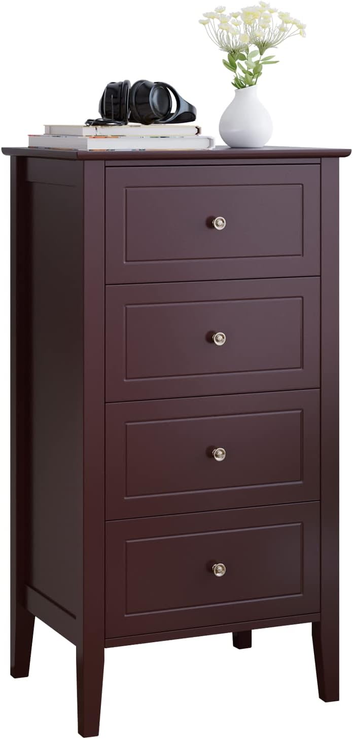 White 4 Drawer Wood Dresser K6917