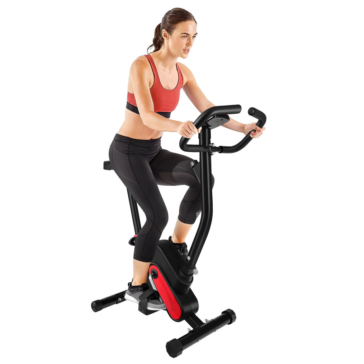 Stationary Indoor Cycling Bike with Seat Cushion and Digital Display F40277