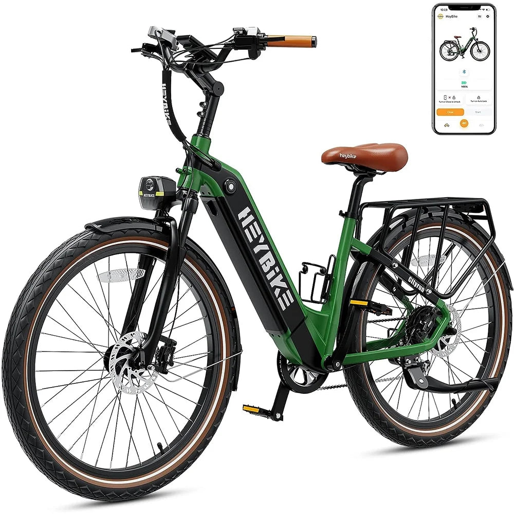 500W 26 Electric Hybrid Bike with 48V 15Ah Removable Battery, Black Z128
