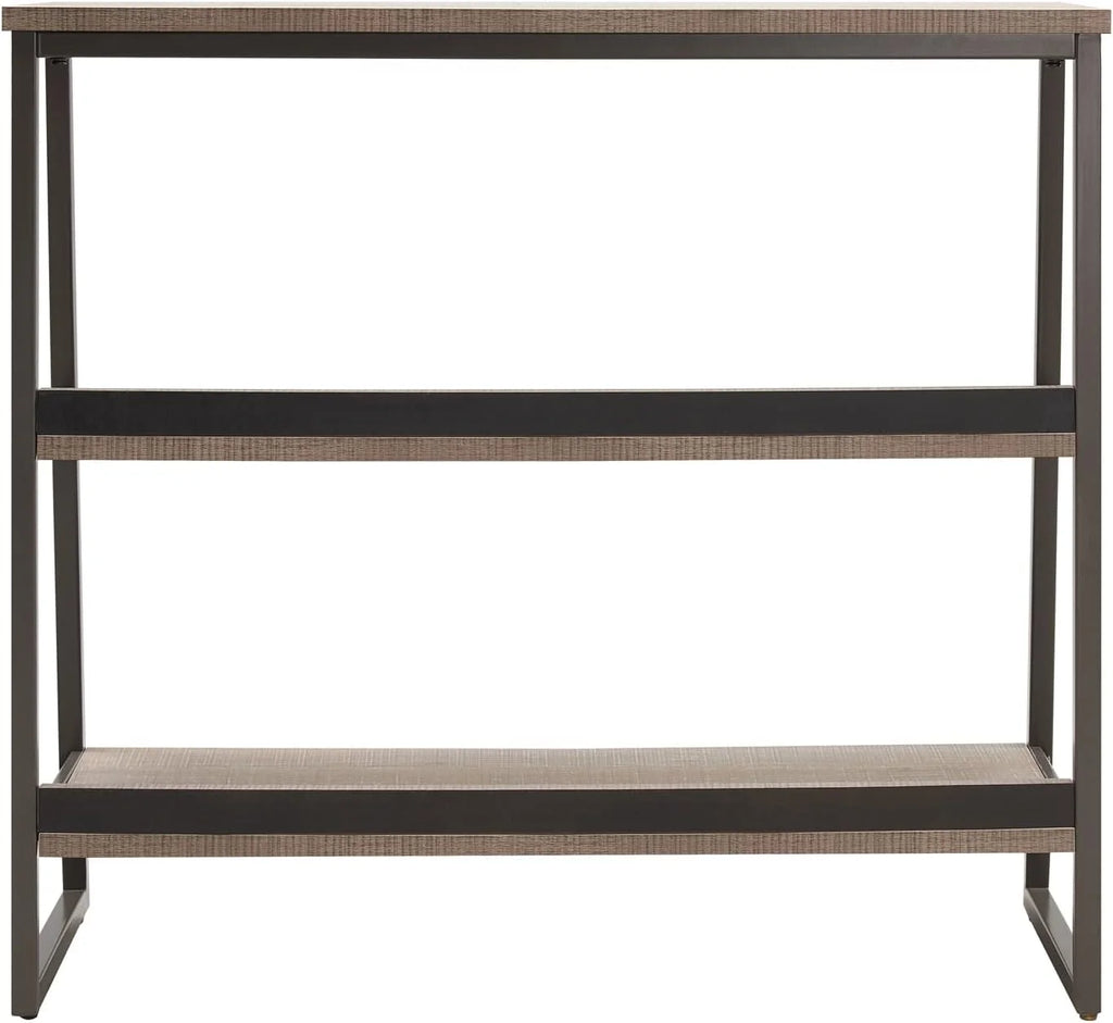 Rustic Oak/Black Shelves And Sides H974