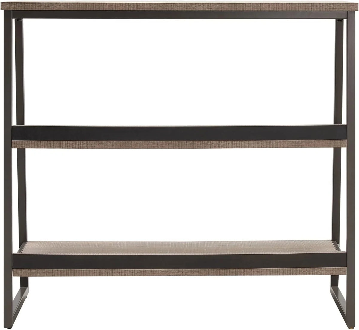 Rustic Oak/Black Shelves And Sides H974