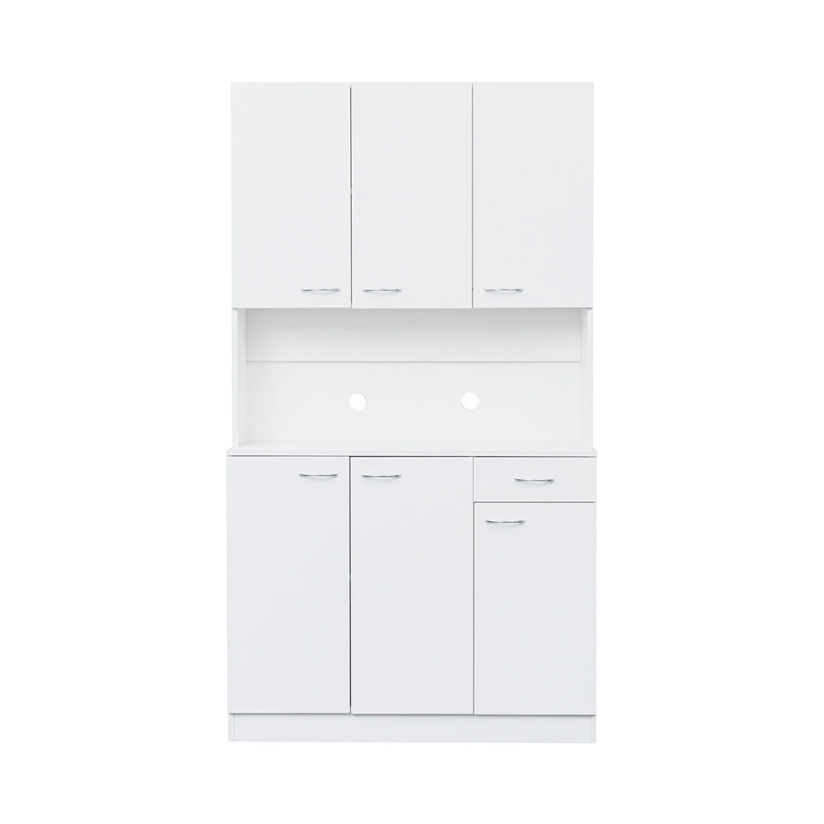 White Kitchen Pantry Cabinet with 6 Doors and 1 Drawer O686