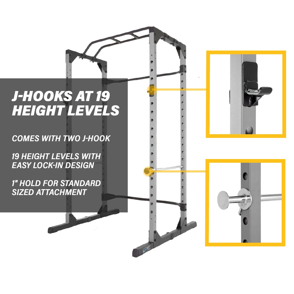 Squat Rack Power Cage with J-Hooks C6516