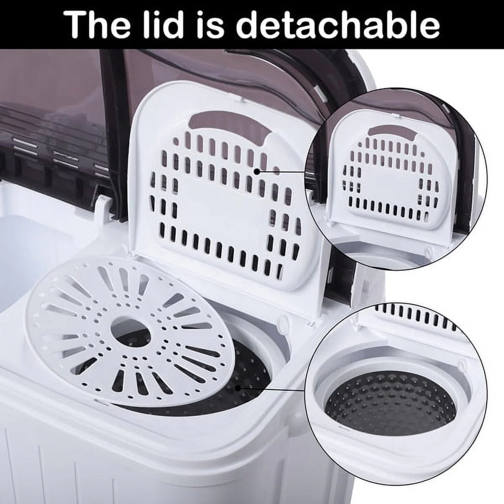 Portable 14.3lbs Semi-Automatic Washing Machine F15614