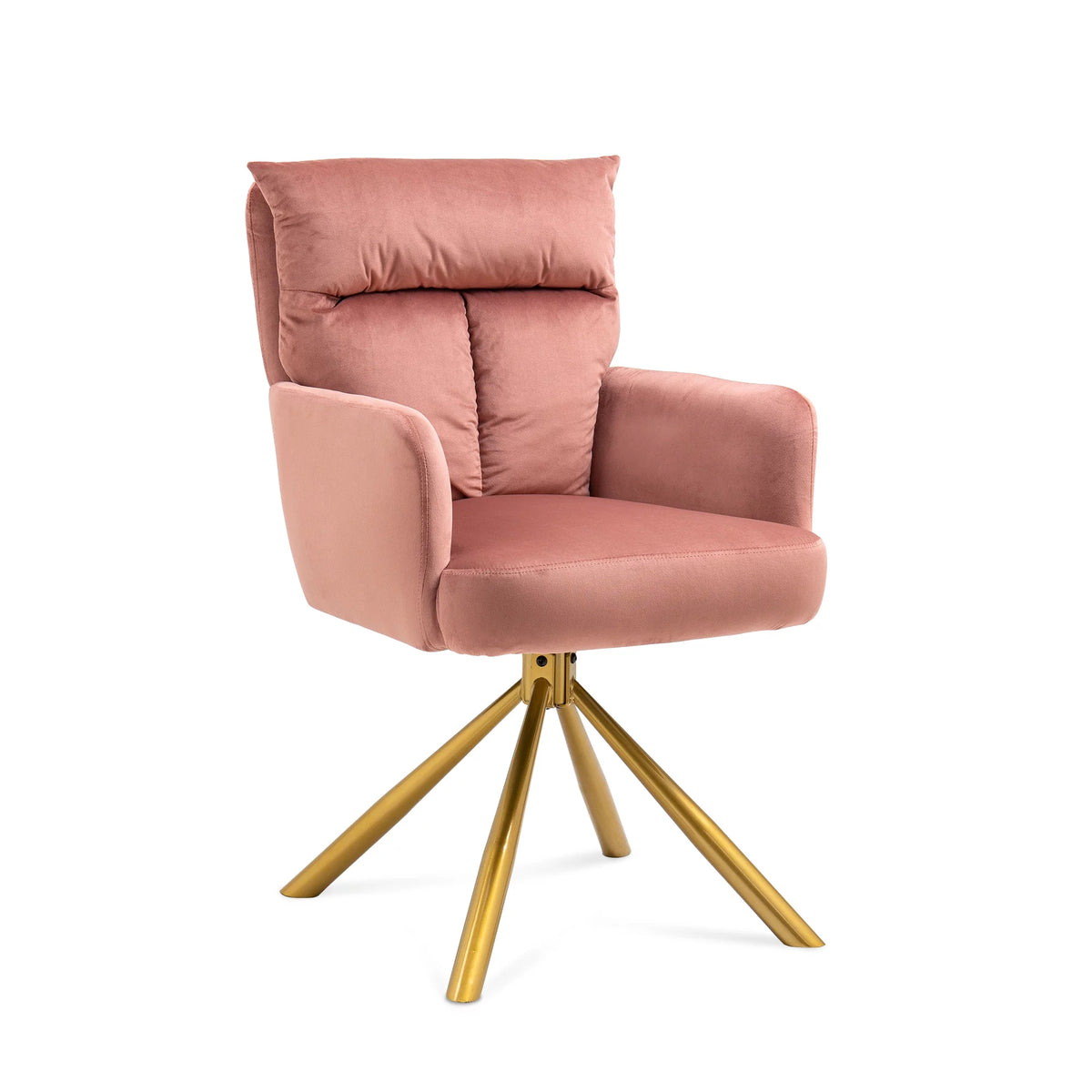 Pink Velvet High Back Swivel Accent Chair B543
