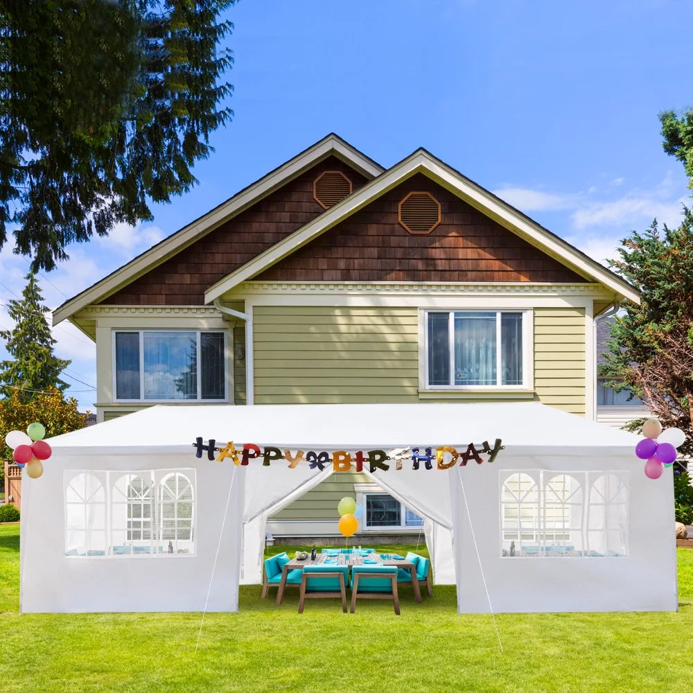 10'x30' Outdoor Party Tent with 8 Removable Sidewalls and 2 Doors V867