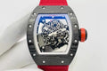 Skeleton Dial Black Bezel Red Canvas Strap U35767