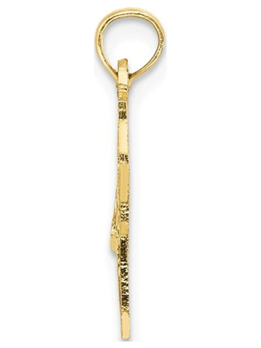 10K Yellow Gold New York State Charm Pendant Necklace with Chain A276