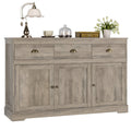White 3 Drawer 3 Door Sideboard Storage Cabinet L727
