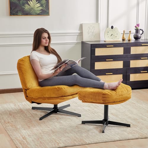 Swivel Accent Chair with Ottoman K570041