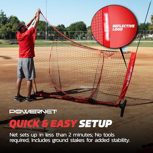 Portable Softball Baseball Training Net with Carrying Bag B9312