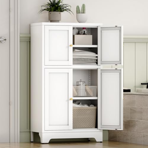 Metal Locker Storage Cabinet with 2 Doors and 4 Shelves Black Q60799