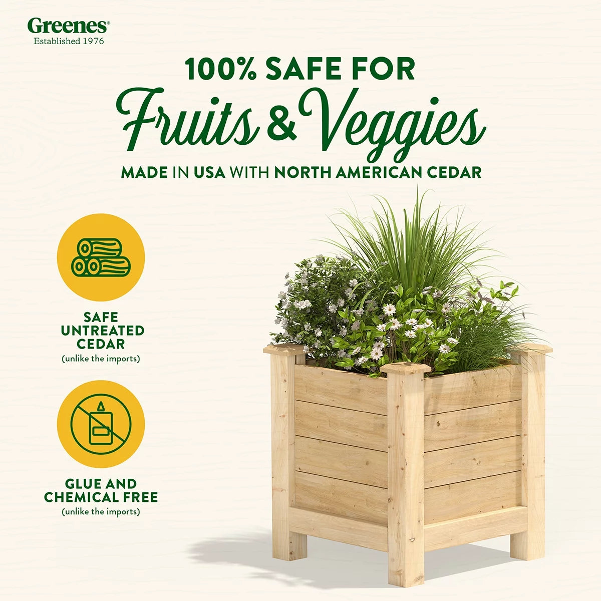 Cedar Elevated Planter F156