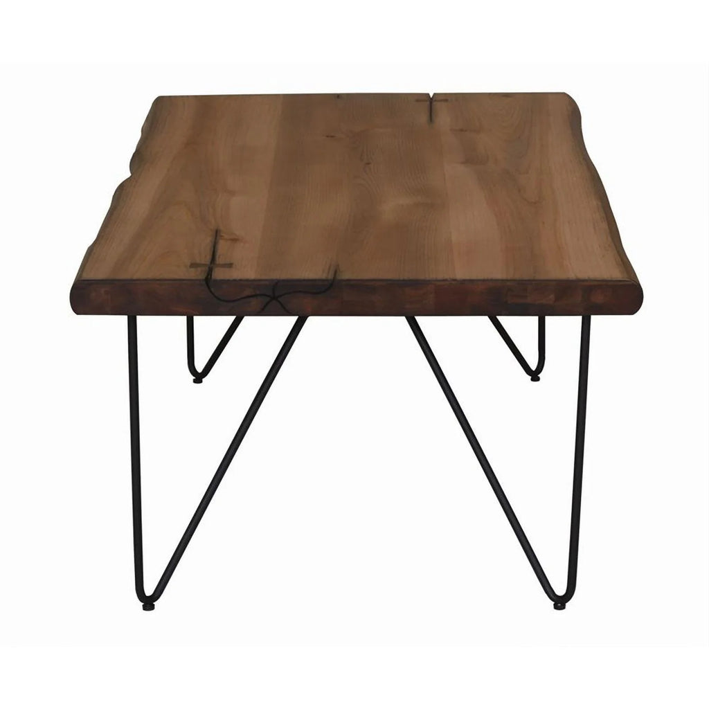 Mid-Century Wood Coffee Table with Hairpin Legs S891