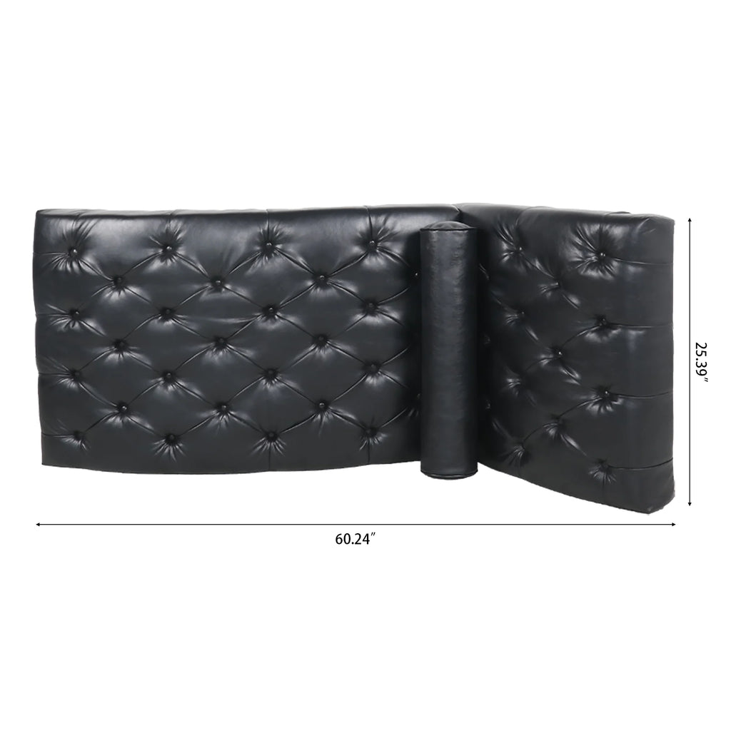Faux Leather Button Tufted Chaise Lounge N361736