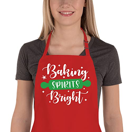 Christmas Baking Apron with 2 Pockets J520