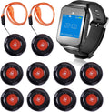Wireless Wrist Pager Call System 1 PC Receiver 10 PCS Call Buttons U827