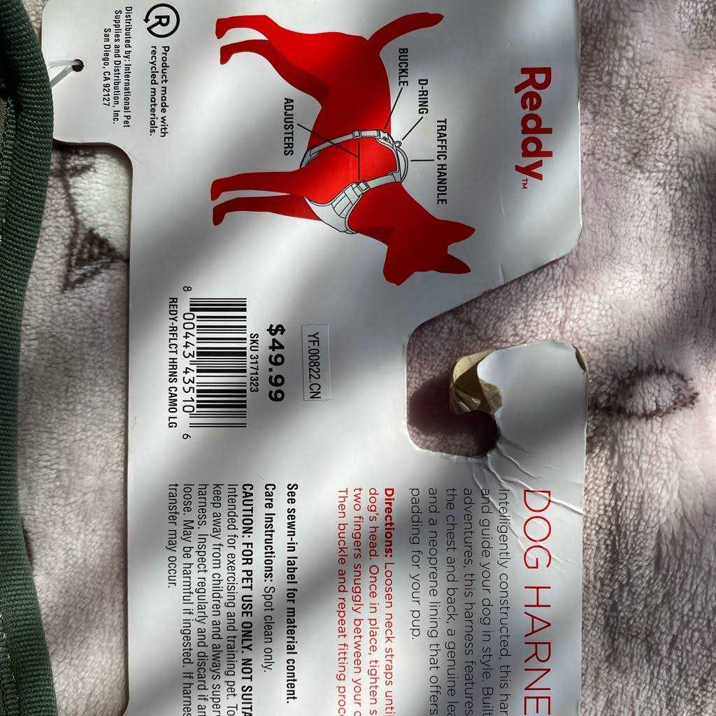 Reflective Camo Dog Harness S78000