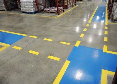 Red Floor Marking Tape 4 in x 36 yd A184914