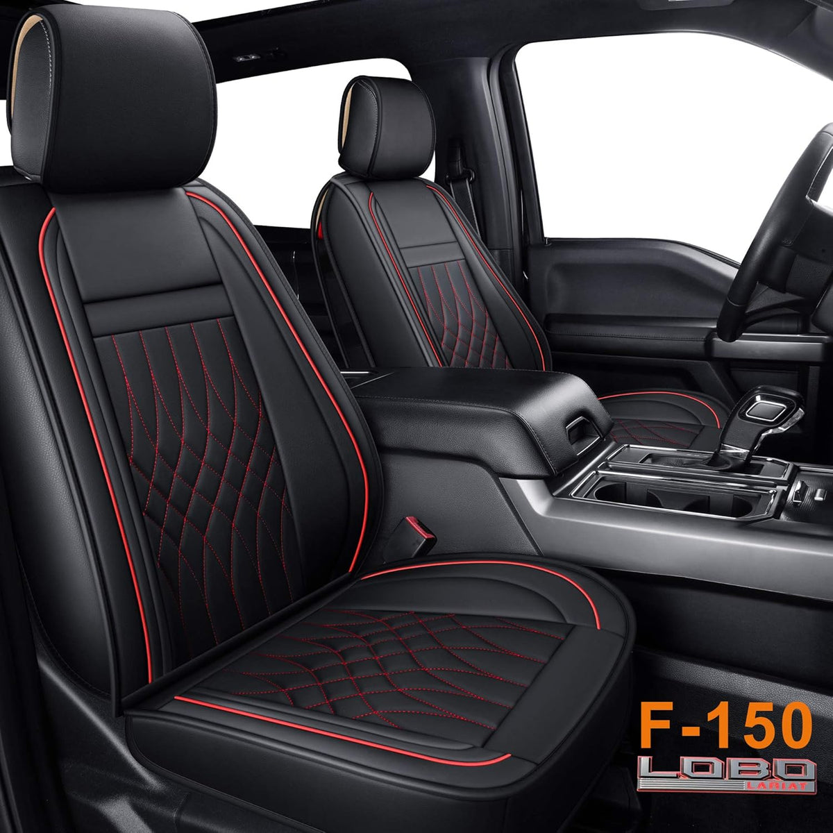 Pickup Seat Covers Crew Cab Faux Leather Gray Full Set S159600