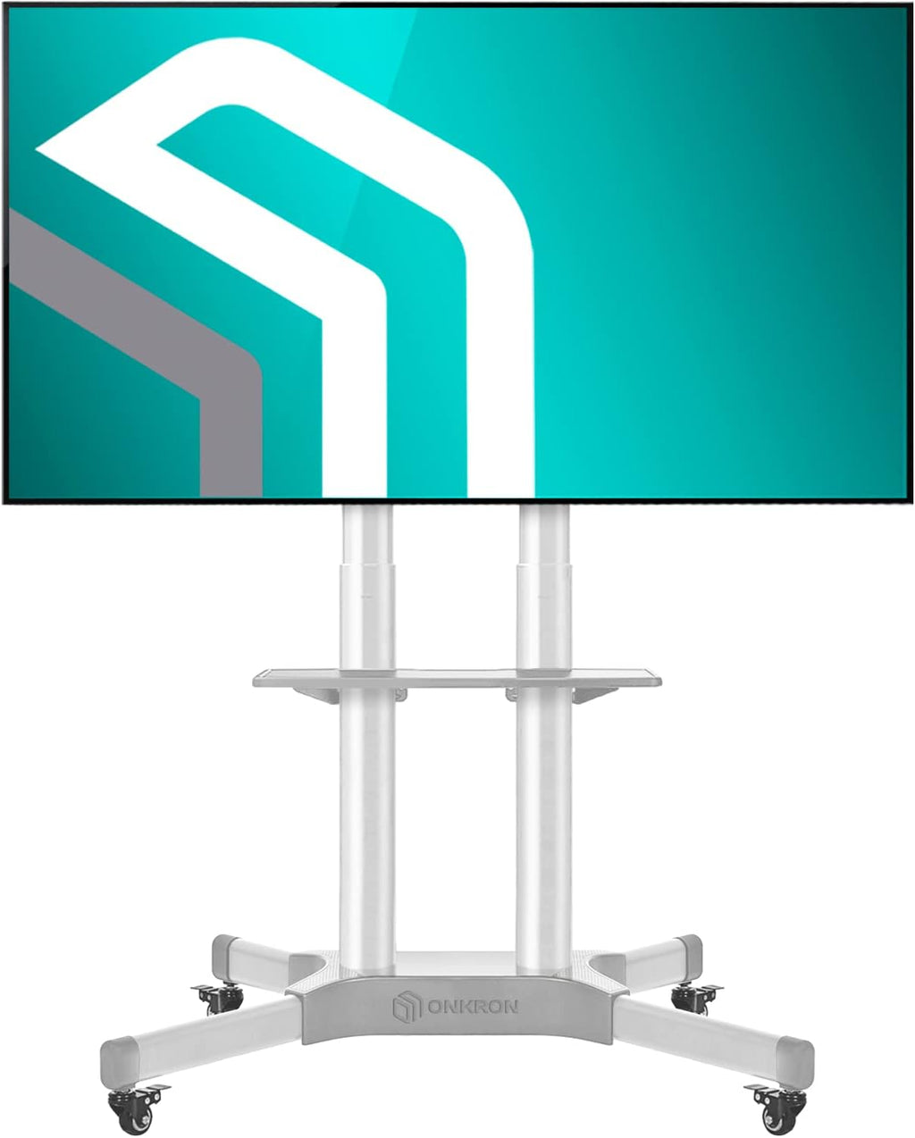 Mobile TV Stand for 32 to 65 Inch TV with Wheels Shelves M689