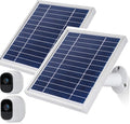 Solar Panel with Power Cable and Adjustable Mount 2 Pack Silver C622464
