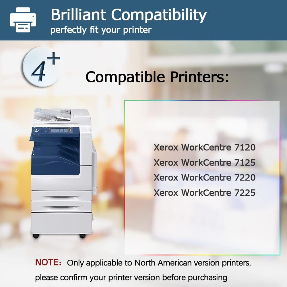 Compatible 7120 Toner Cartridge Replacement for Xerox WorkCentre 7120 7125 7220 7225 Printer Black H6915