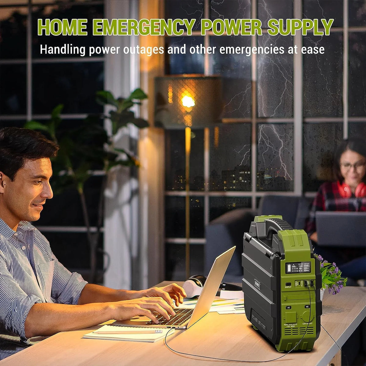 614.4Wh Portable Power Station with 30W Solar Panel O93001