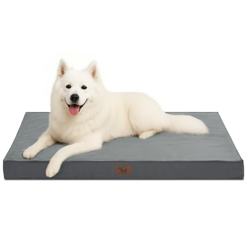 Extra Large Waterproof Egg Crate Foam Dog Bed with Removable Washable Cover F898