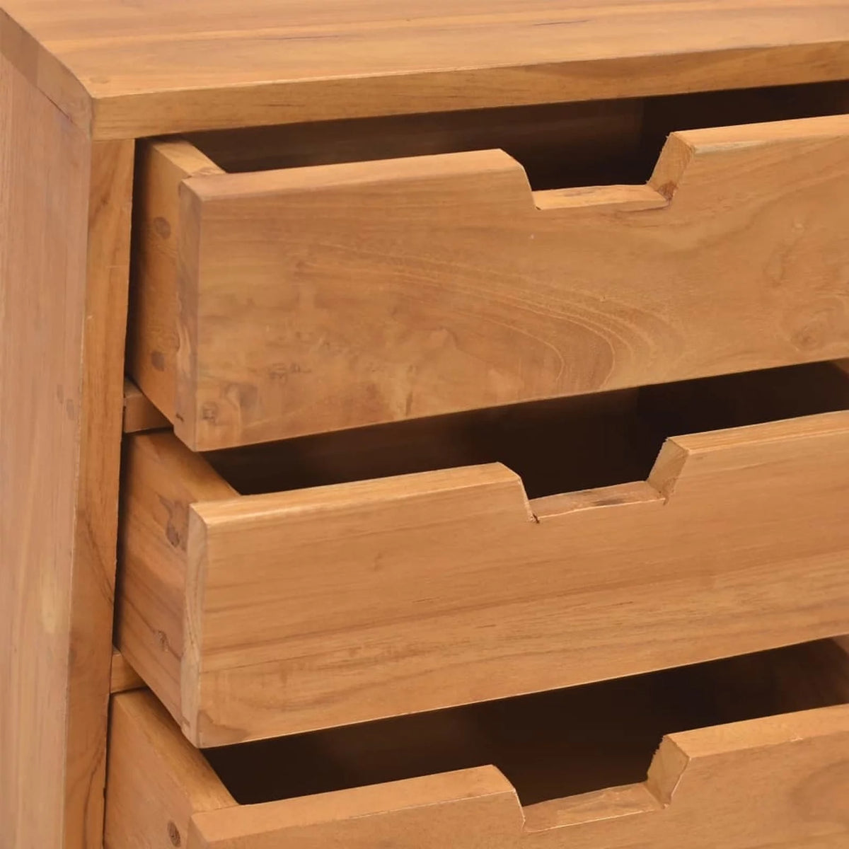 Teak Wood 3 Drawer Bedside Cabinet Y21298